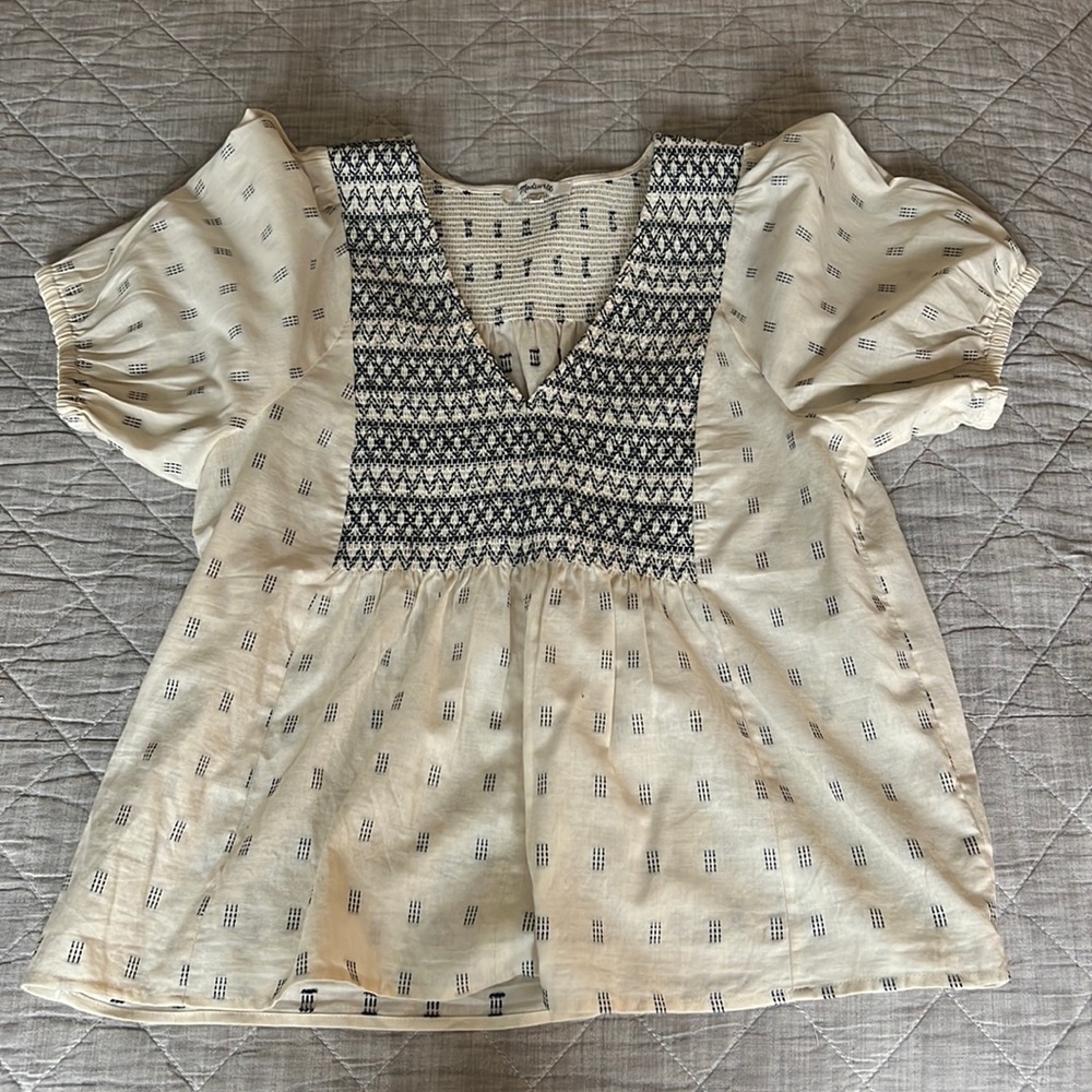 Madewell puff sleeve top.